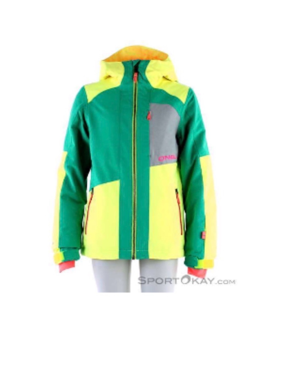O'Neill Kids Snow Jacket - Black, Teal, orange , Yellow